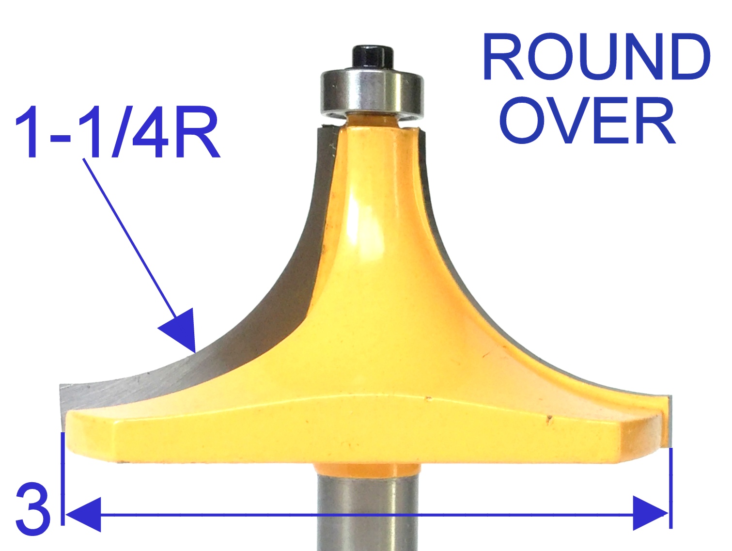 1pc 1/2" SH 1-1/4" Radius Round Over Router Bit S 7426923962585 | eBay