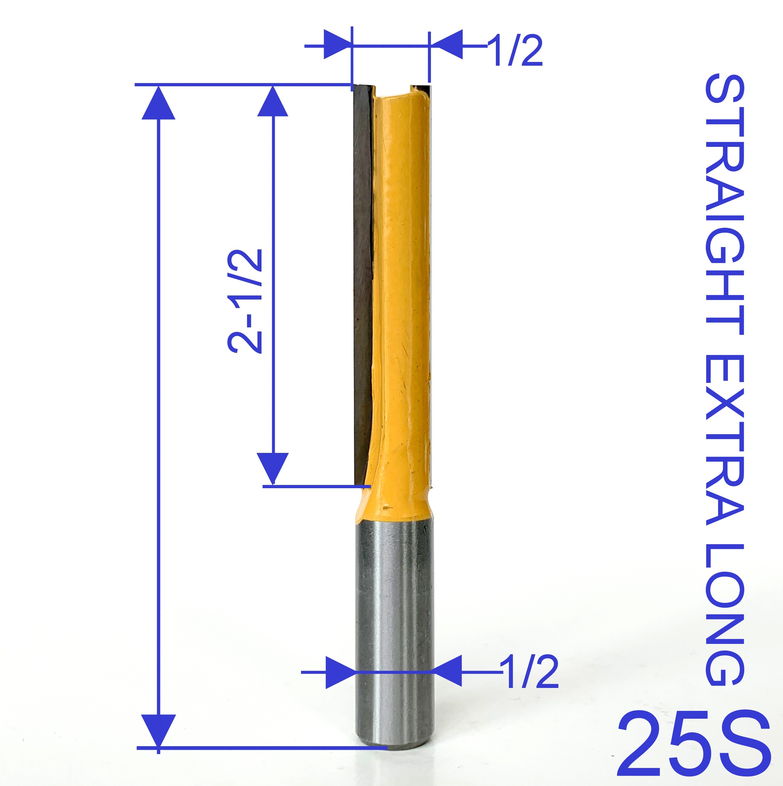 1 pc 1/2" SH 21/2" Extra Long Straight Router Bit S 7426923961441 eBay