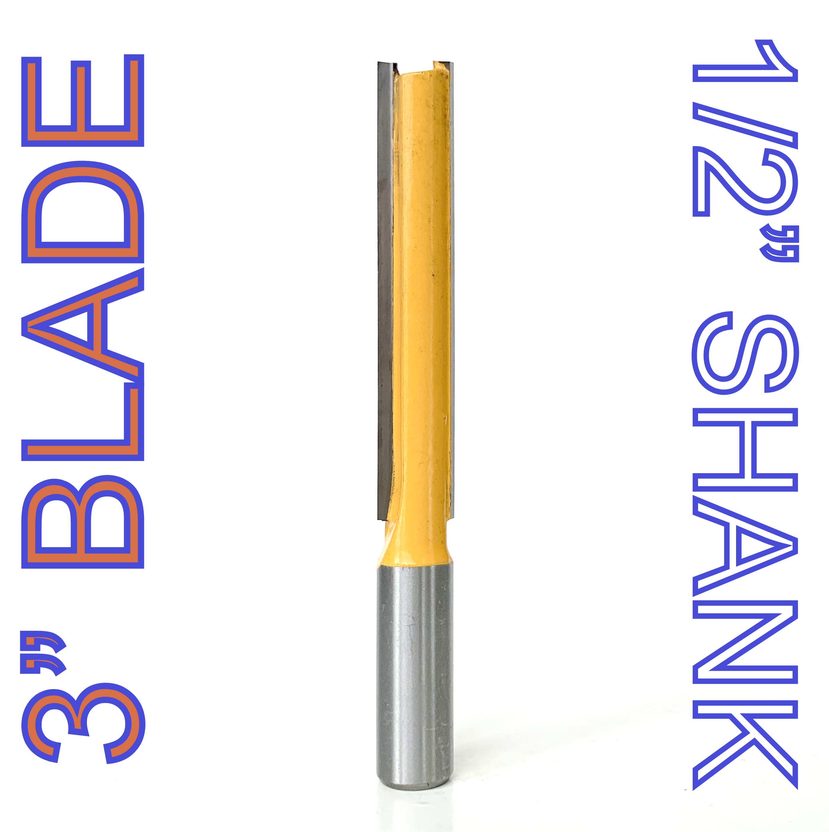 1 pc 1/2 SH Extra long 3" Blade 1/2" Cutting Dia. Straight Router Bit