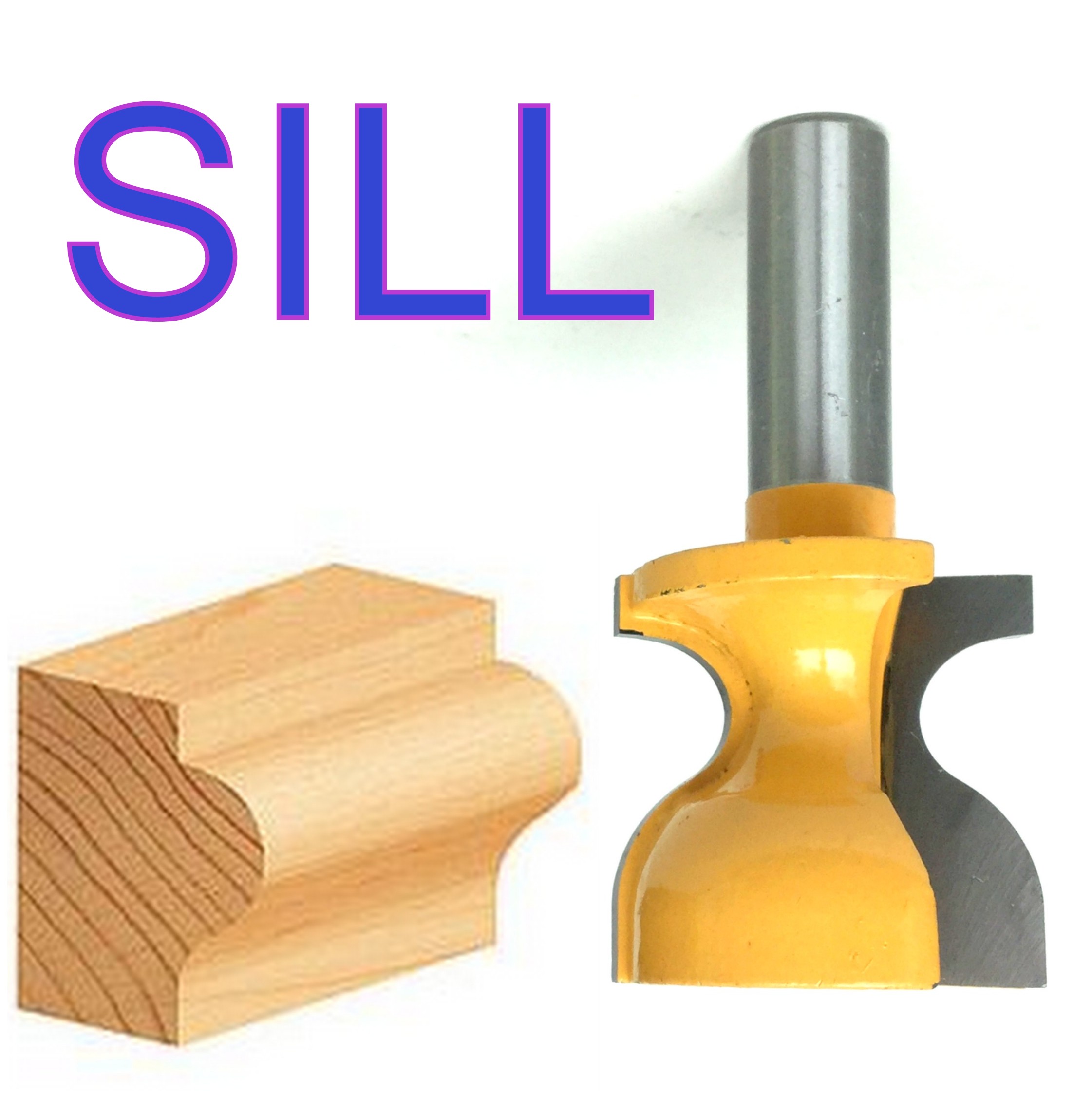 1 pc 1/2" SH Window Sill, Stool Molding & Door Pull Edge Router Bit S