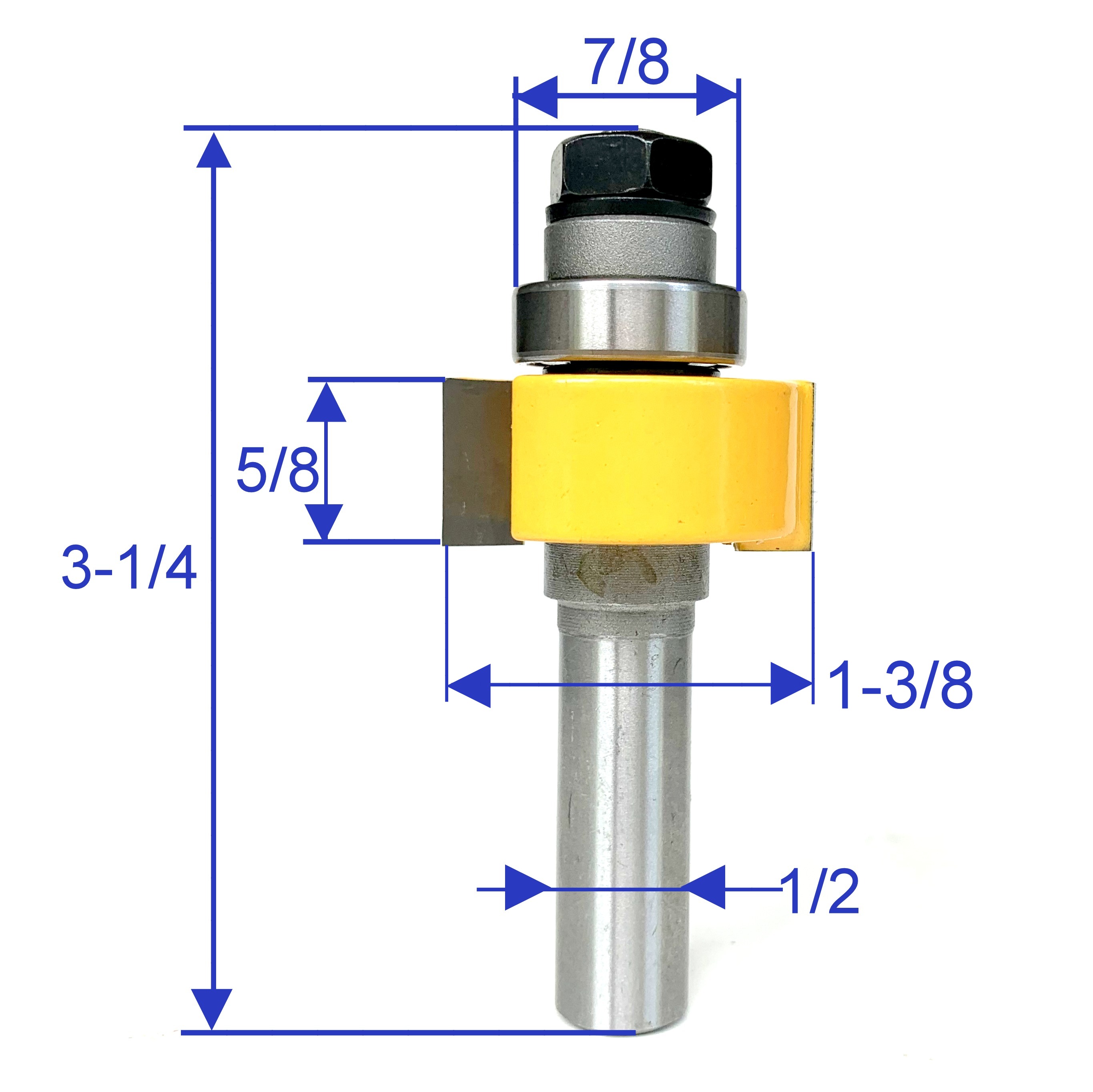 1pc 1/2" shank 5/8" Width 1/4 Depth Slot Groove Still Router Bit