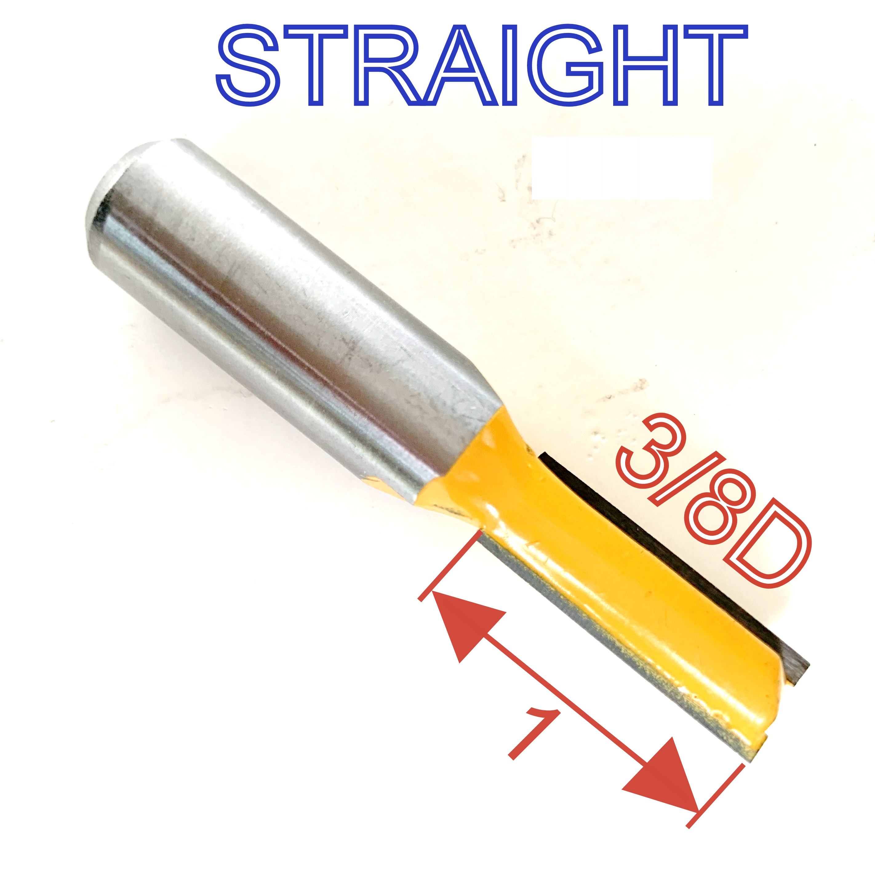 1pc 1/2" shank 3/8" Cutting Diameter 1" Blade Long Straight Router Bit 4861543140662 eBay