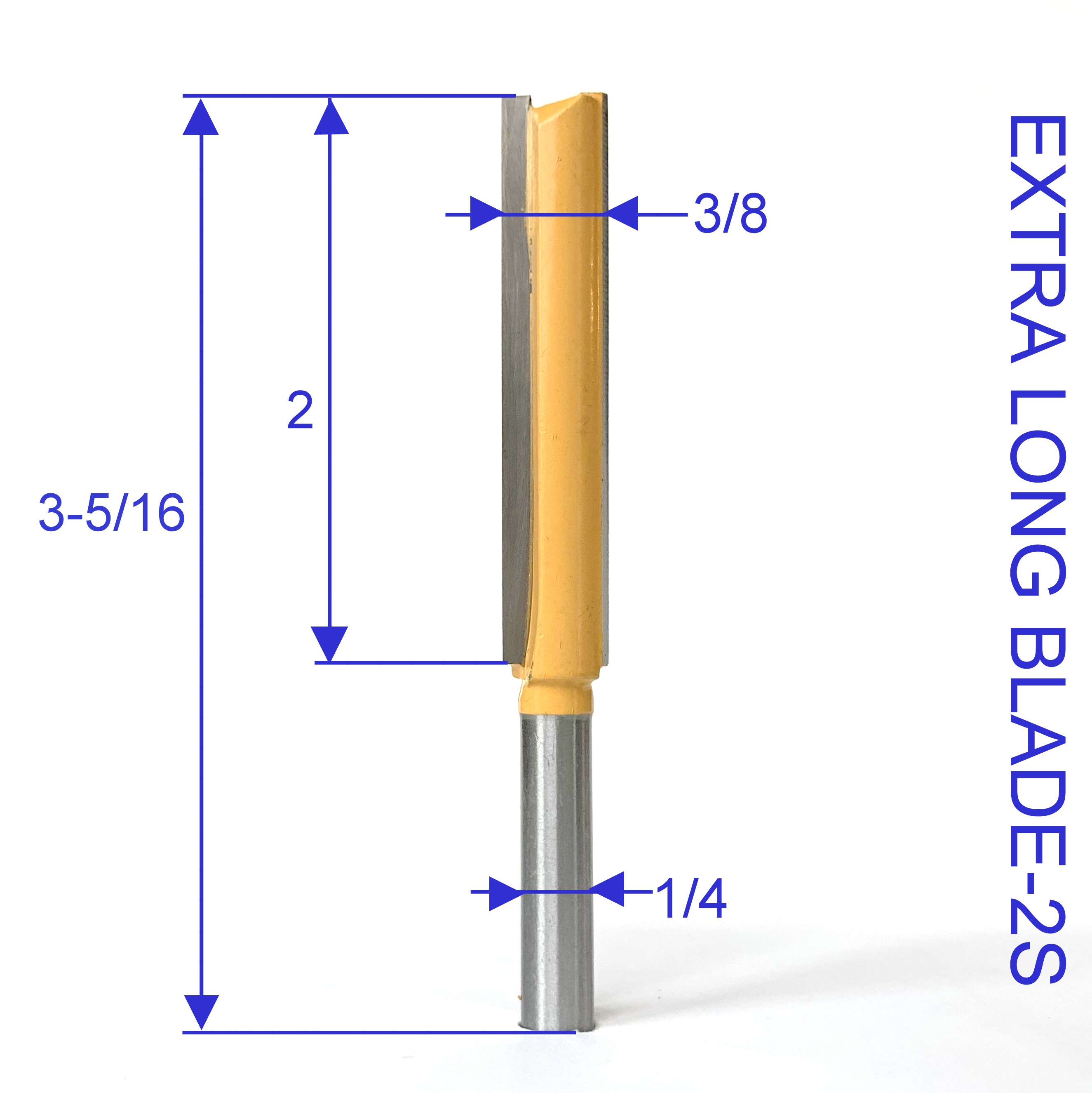 1 pc 1/4" SH 2" Extra Long Straight Router Bit S 7426923961434 eBay