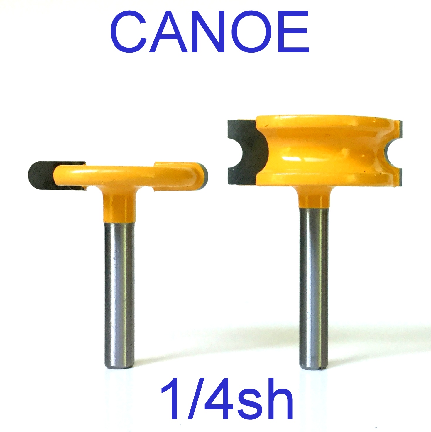 2 pc 1/4" Shank 1/4" Diameter Flute & Bead Canoe Router Bit Set S eBay