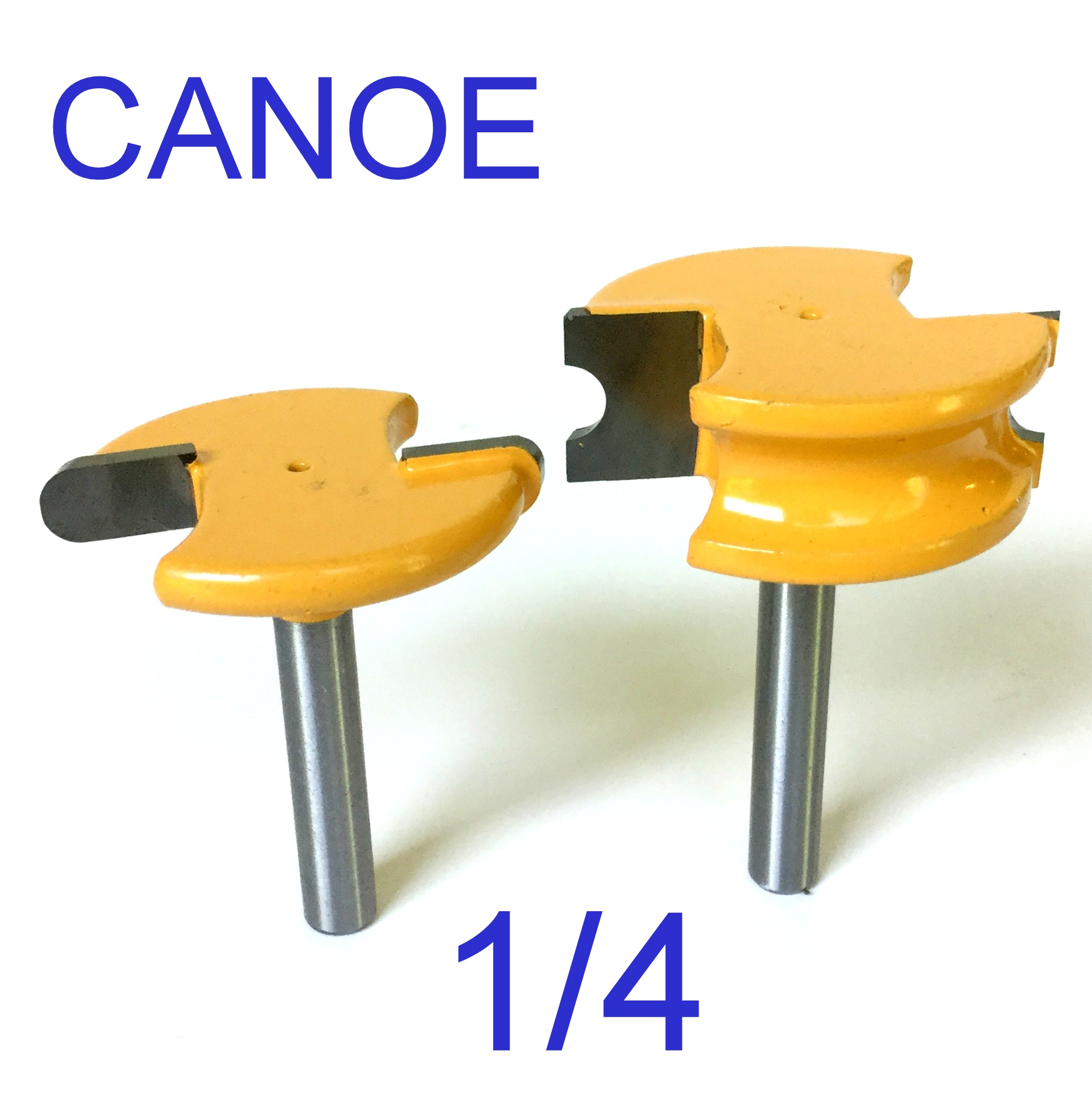 2 pc 1/4" Shank 1/4" Diameter Flute & Bead Canoe Router Bit Set S eBay