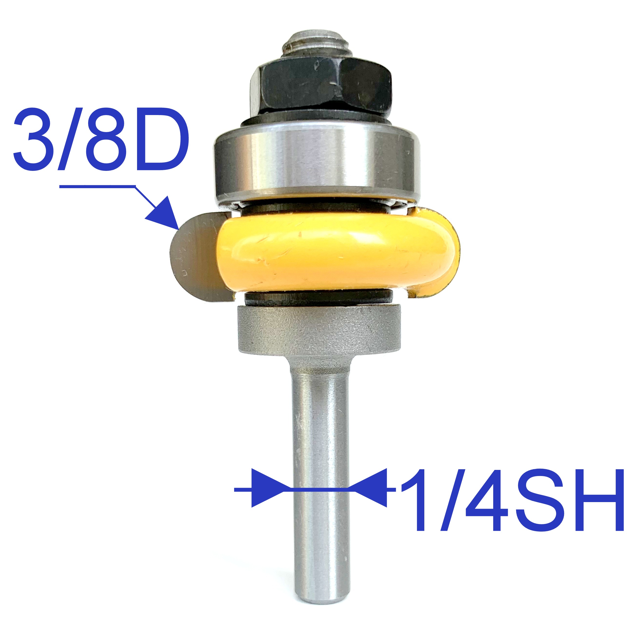 1pc 1/4" shank 3/8" Diameter w/Top Bearing Flute Router Bit eBay