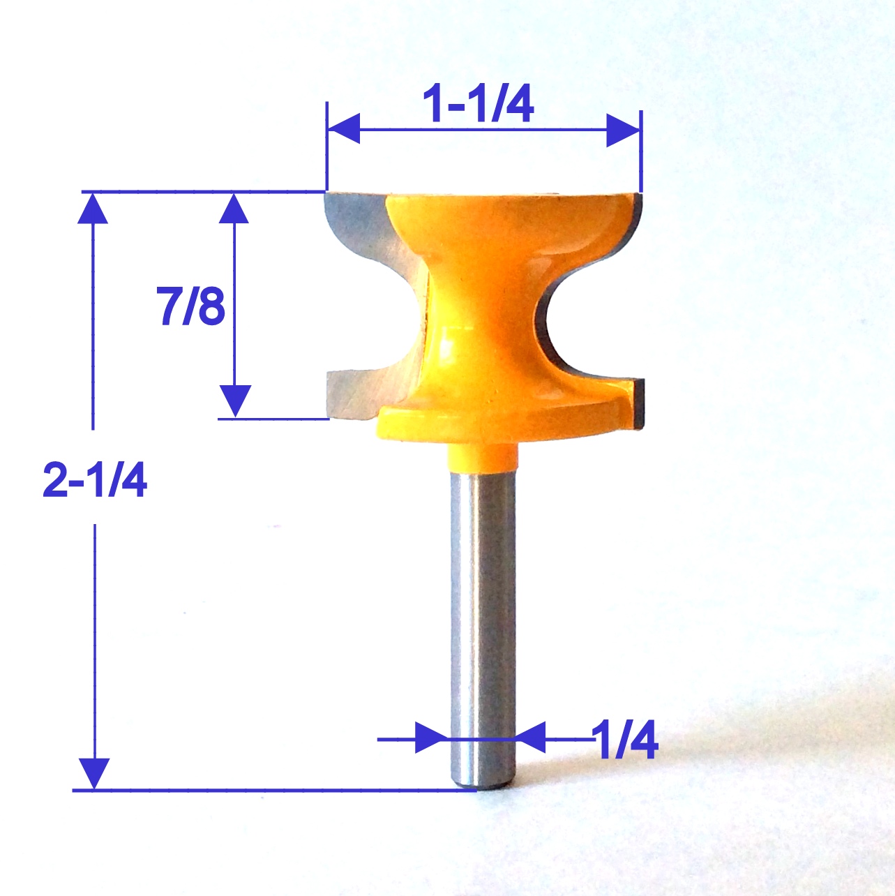 1 pc 1/4" SH Window Sill, Stool Molding & Door Pull Edge Router Bit sct