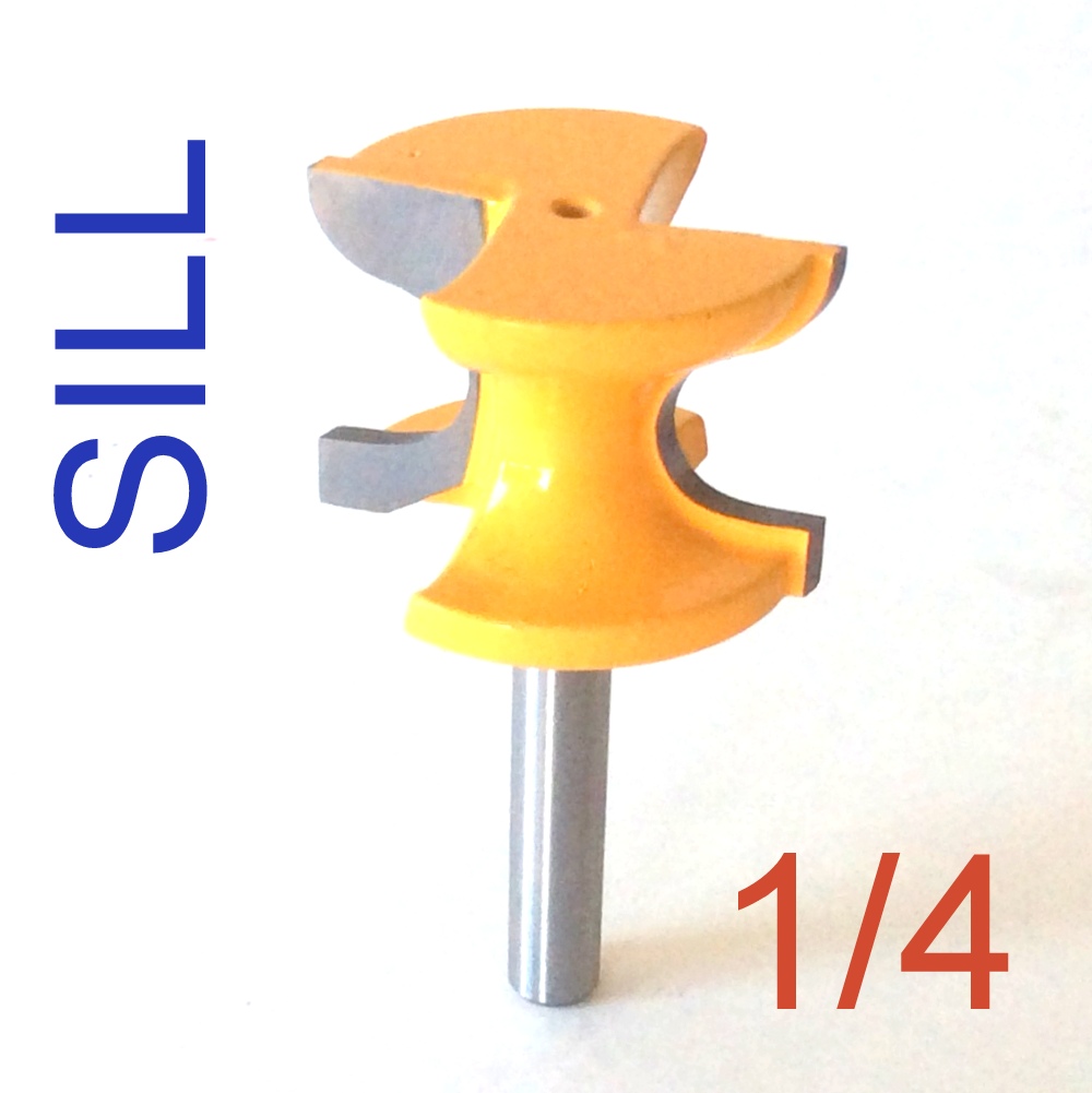 1 pc 1/4" SH Window Sill, Stool Molding & Door Pull Edge Router Bit sct