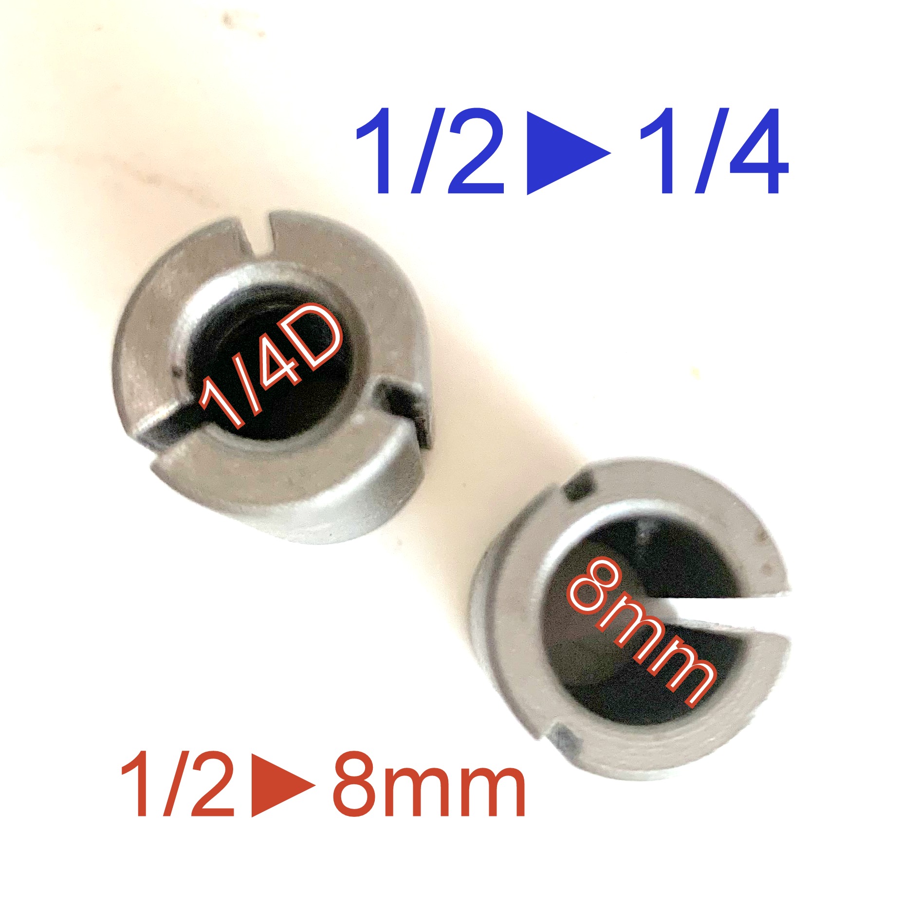 2 pc Collet Reducer Bushing for 8mm, 1/4" Router Bit S 7426923962356 eBay