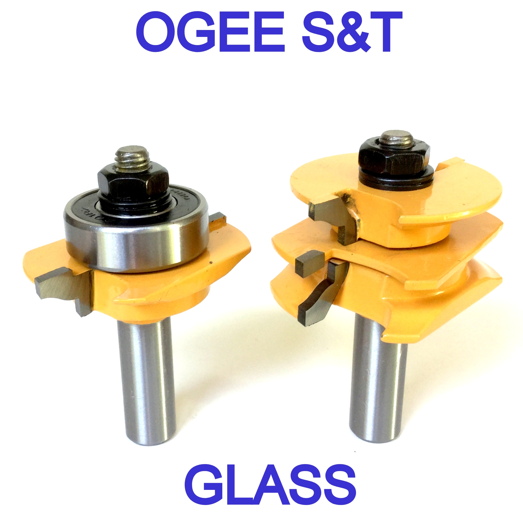 Home & Garden 2pc 1/2"SH Glass Door Ogee R&S Router Bit Set S