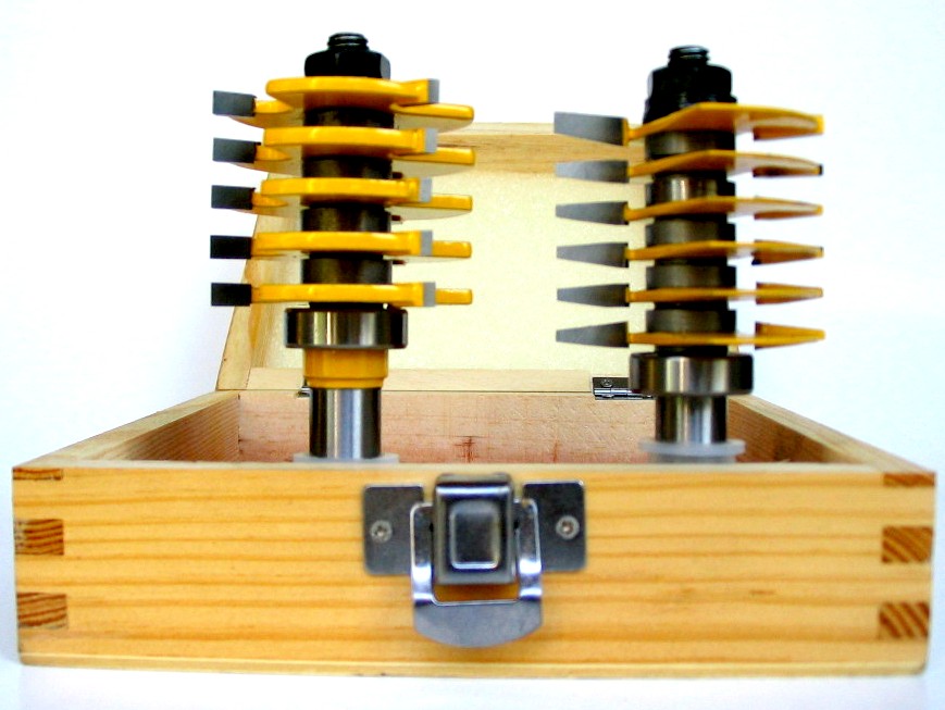 2pc 1/2"SH Adjustable Box & Finger Joint Router Bit Set sct888 4861543137730 eBay