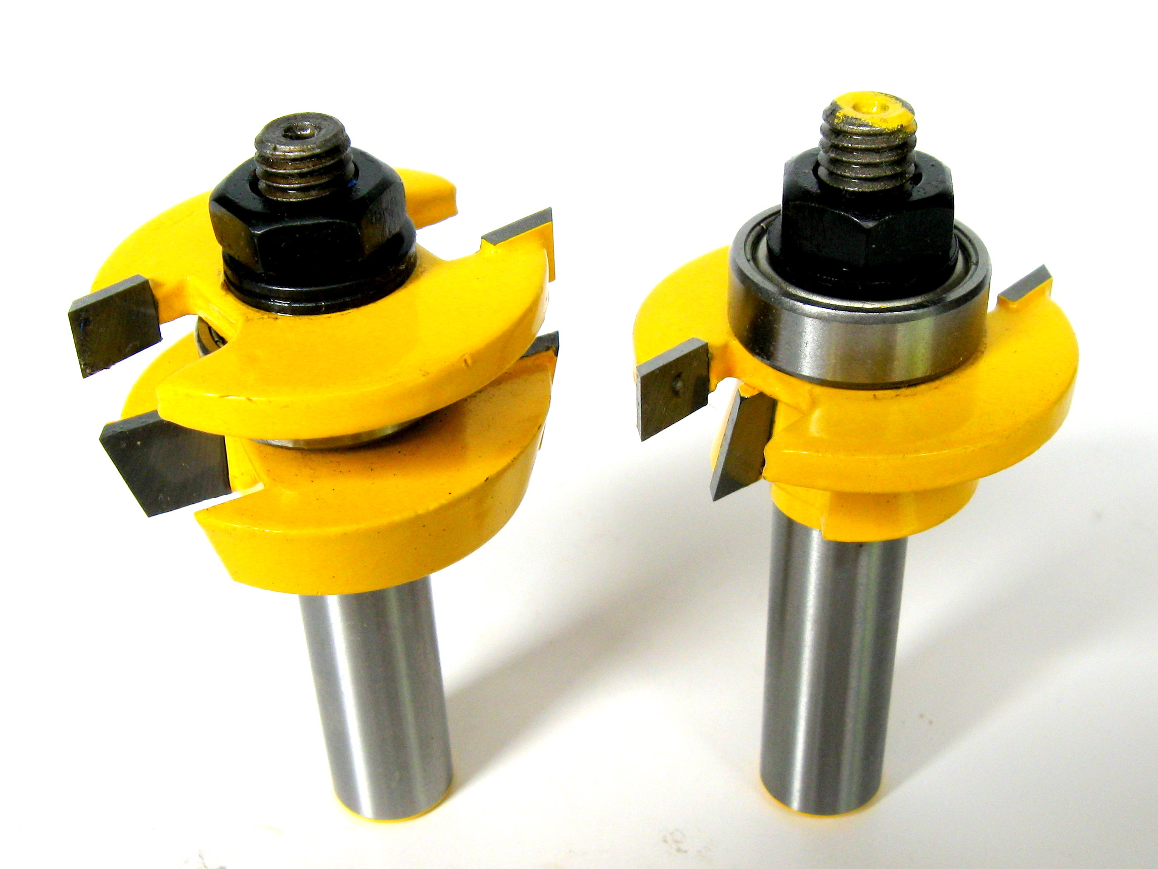 2pc 1/2" Shank Shaker Bevel Rail & Stile Router Bit Set sct888