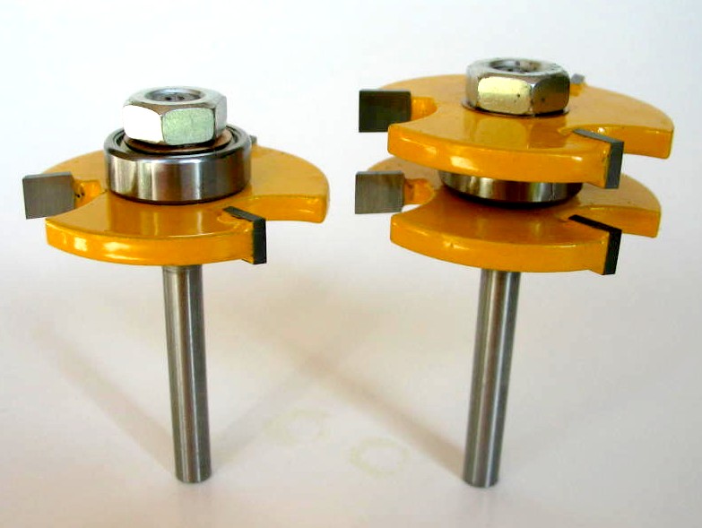 2 pc 1/4" Shank Tongue and Groove Assembly Router Bit Set sct 888