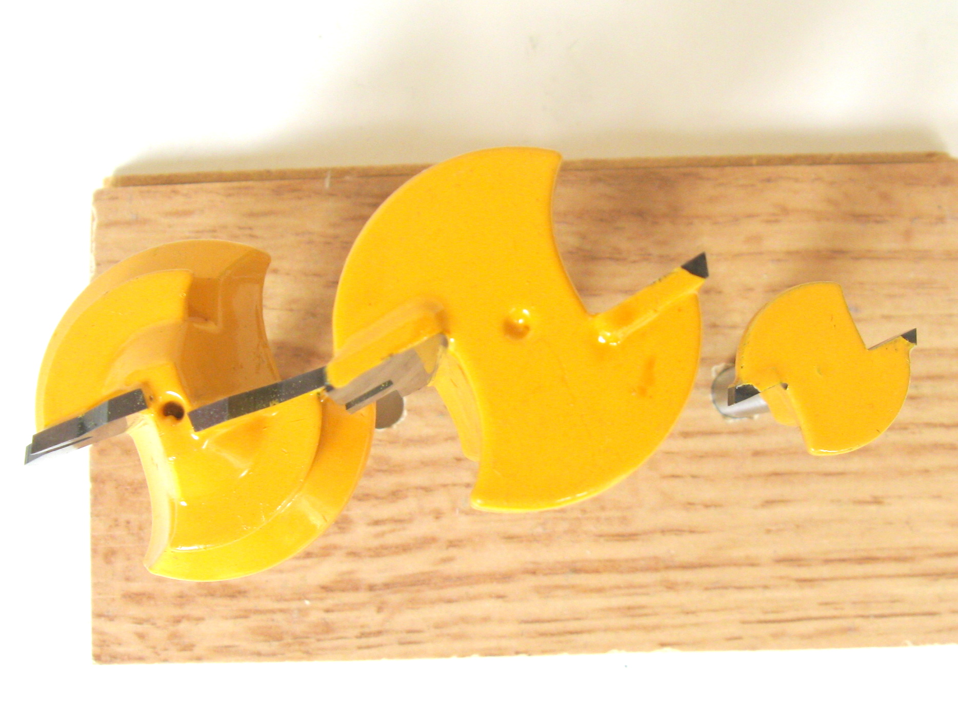 3pc1/4" Shank 45° Miter, Glue & Drawer Lock Joint Router Bit Set sct