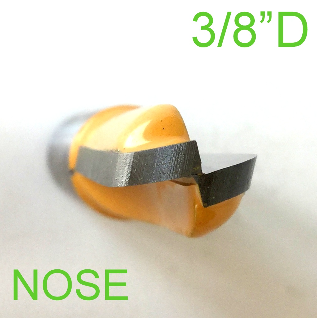 1pc 1/2" Shank 3/8" Diameter 3/4" Long Ball Round Nose Router Bit sct