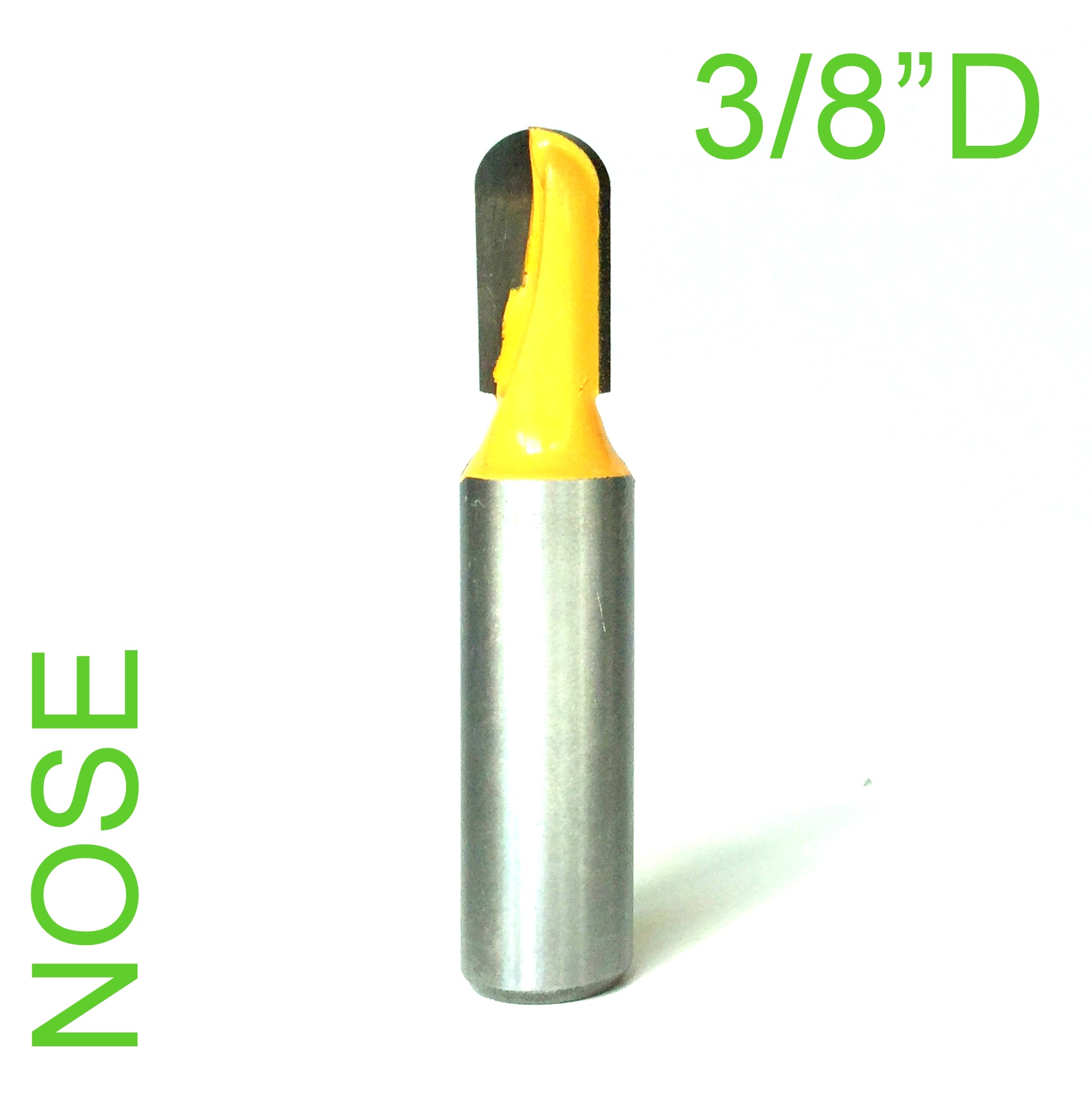 1pc 1/2" Shank 3/8" Diameter 3/4" Long Ball Round Nose Router Bit S