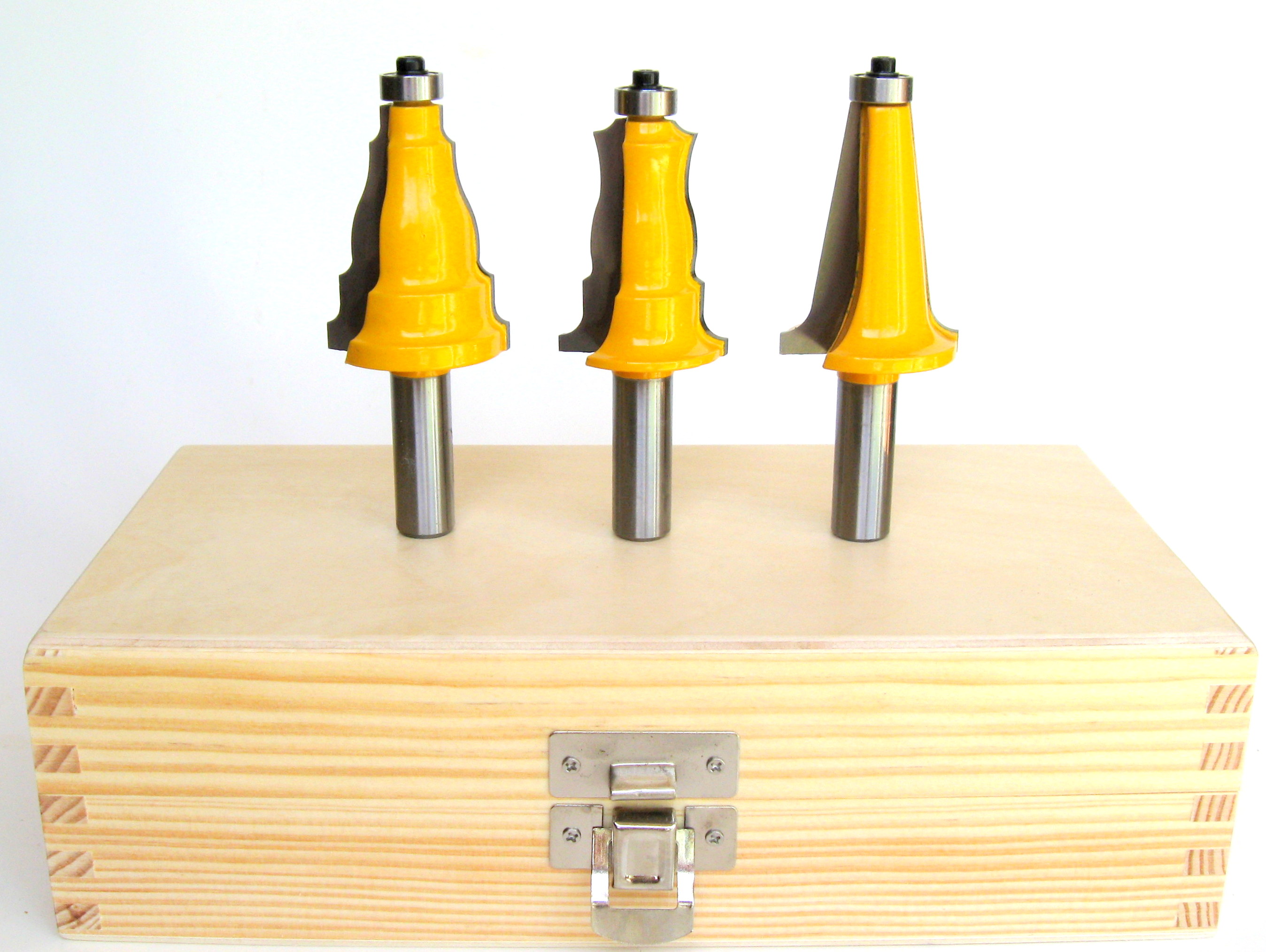 3pc 1/2" SH Base Architectural Molding Router Bit Set sct-888