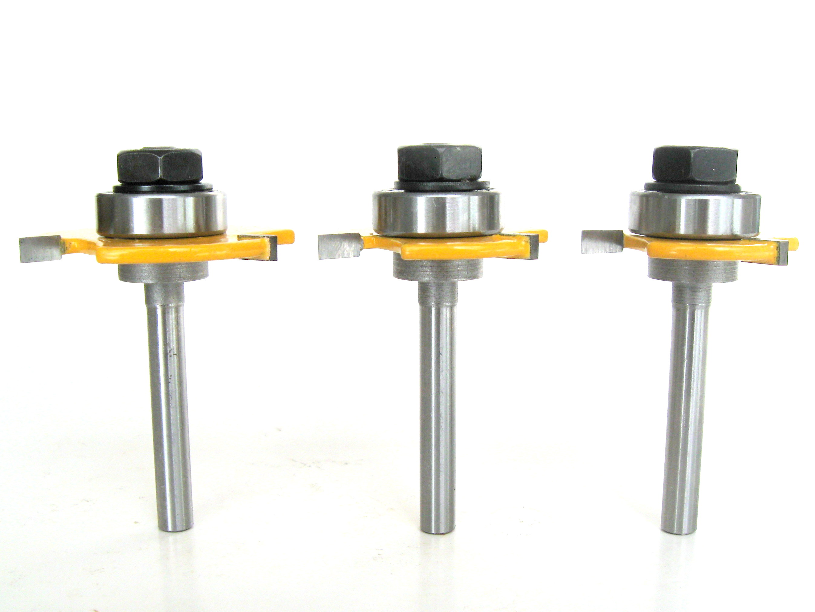 3pc 1/4" SH Biscuit 20, 10 and 0 Joint Cutter Router Bit Set sct888