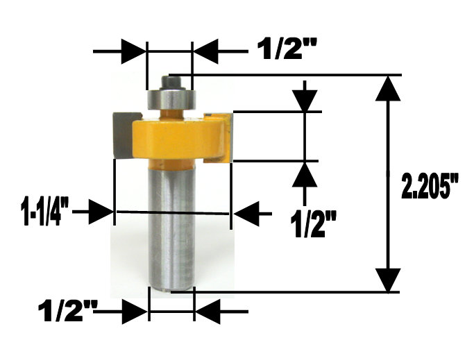 5pc 1/2 Shank Grill Glass Muntin Mullion Round Over Door Router Bit Set ...