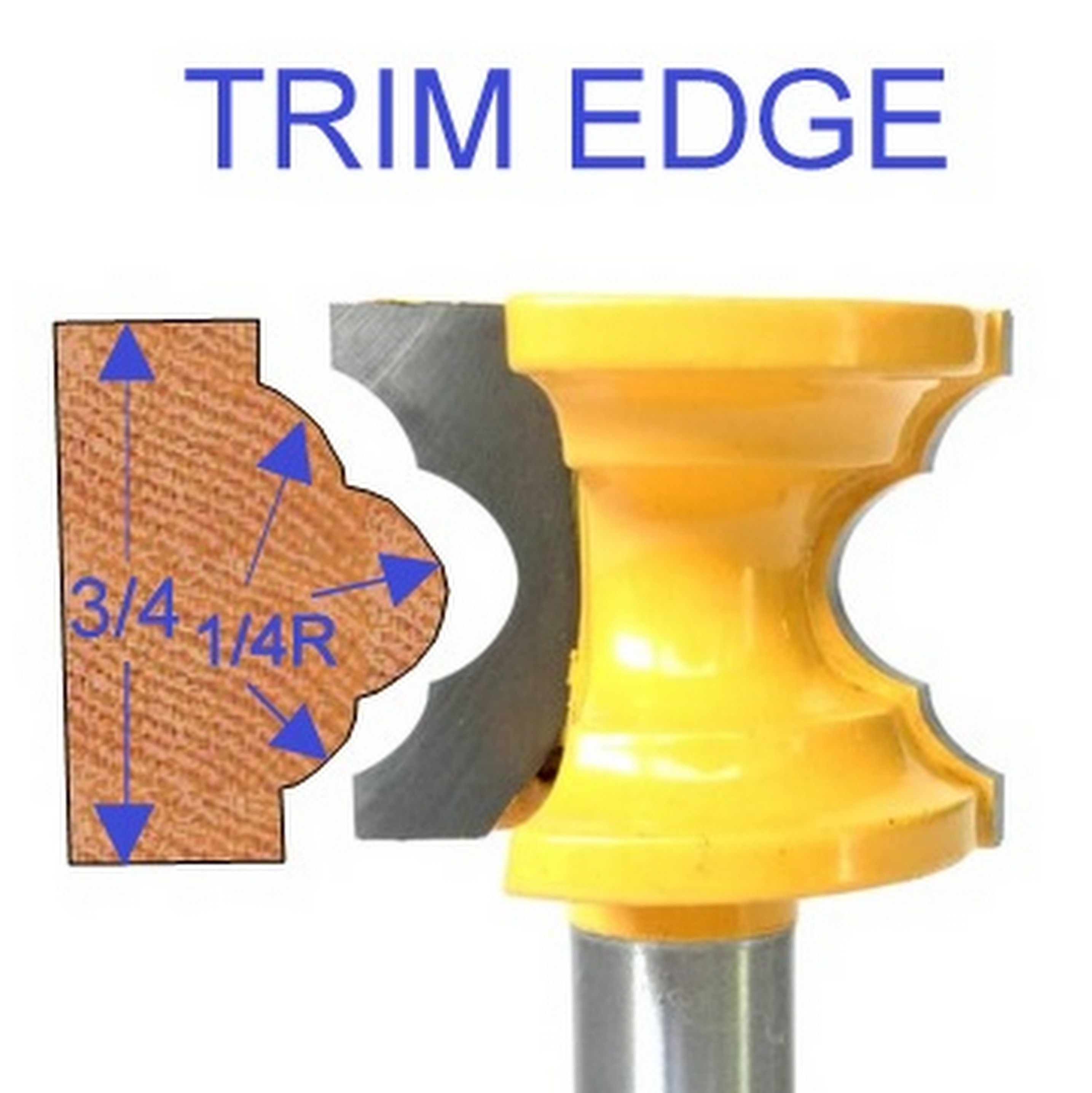 1 pc 1/2 SH Triple Bullnose Provincial Trim Edge Molding Router Bit sct888 eBay