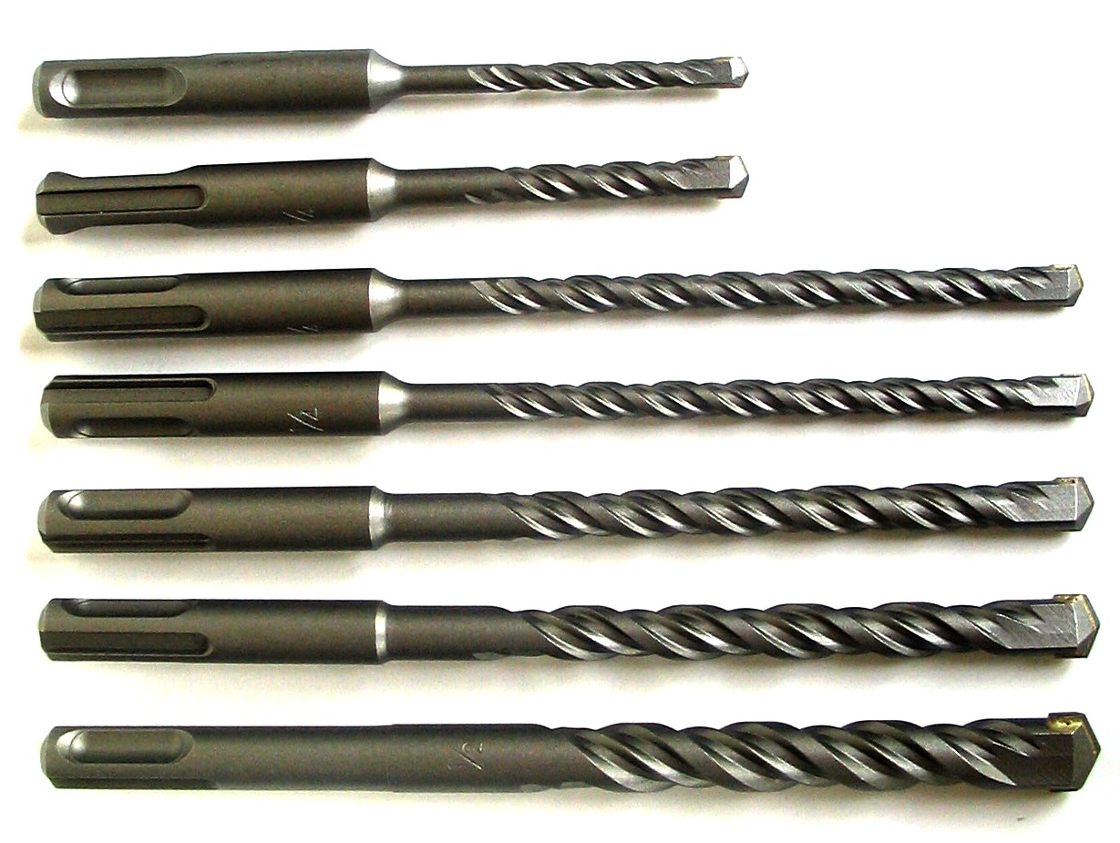 7 Piece SDS Max Masonry Drill Bit Set - Carbide Tipped For Concrete & Brick