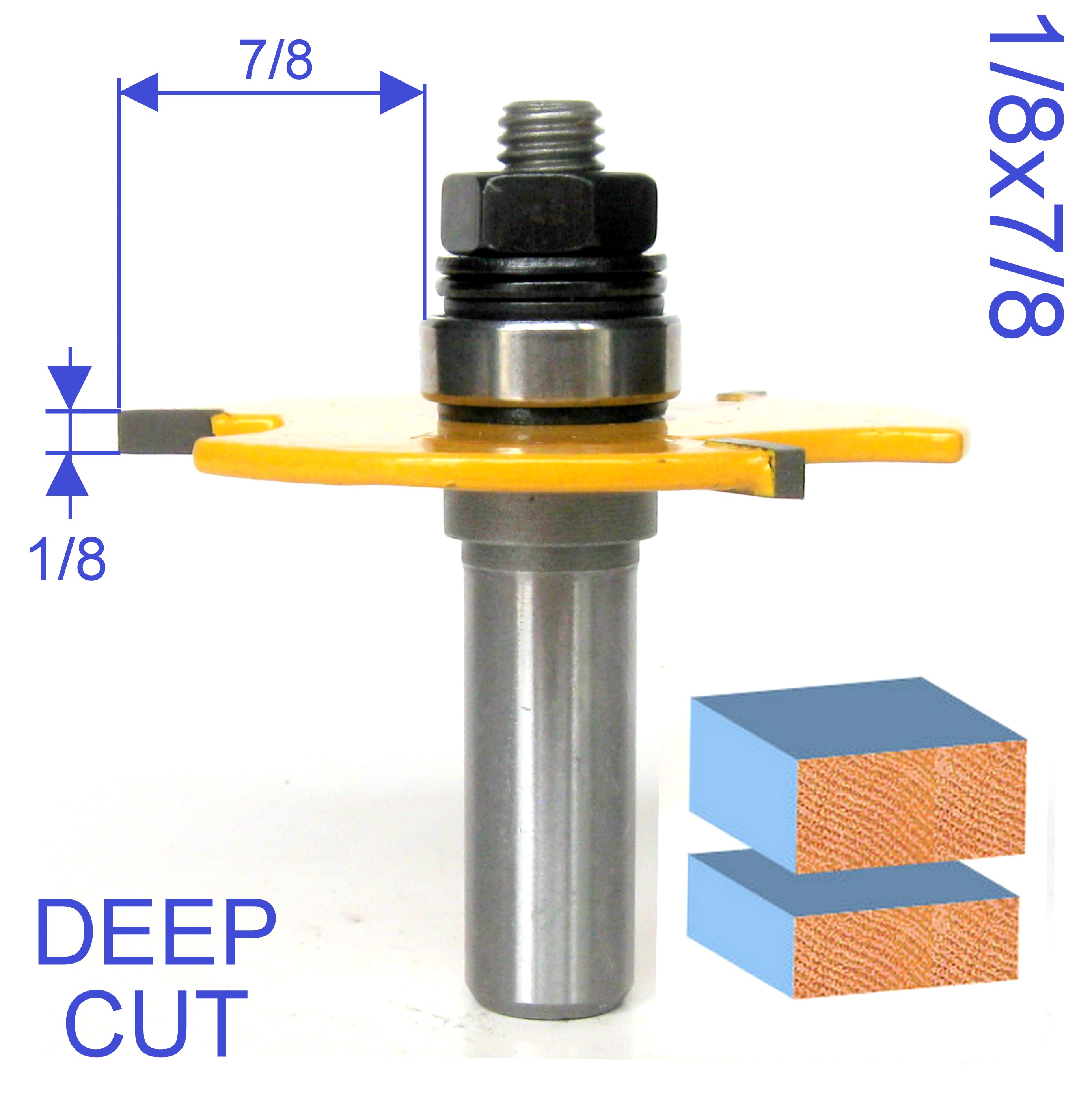 1 pc 1/2" SH 21/2" Dia. 1/8" Kerf Deep Slot & Cut Off Router Bit sct