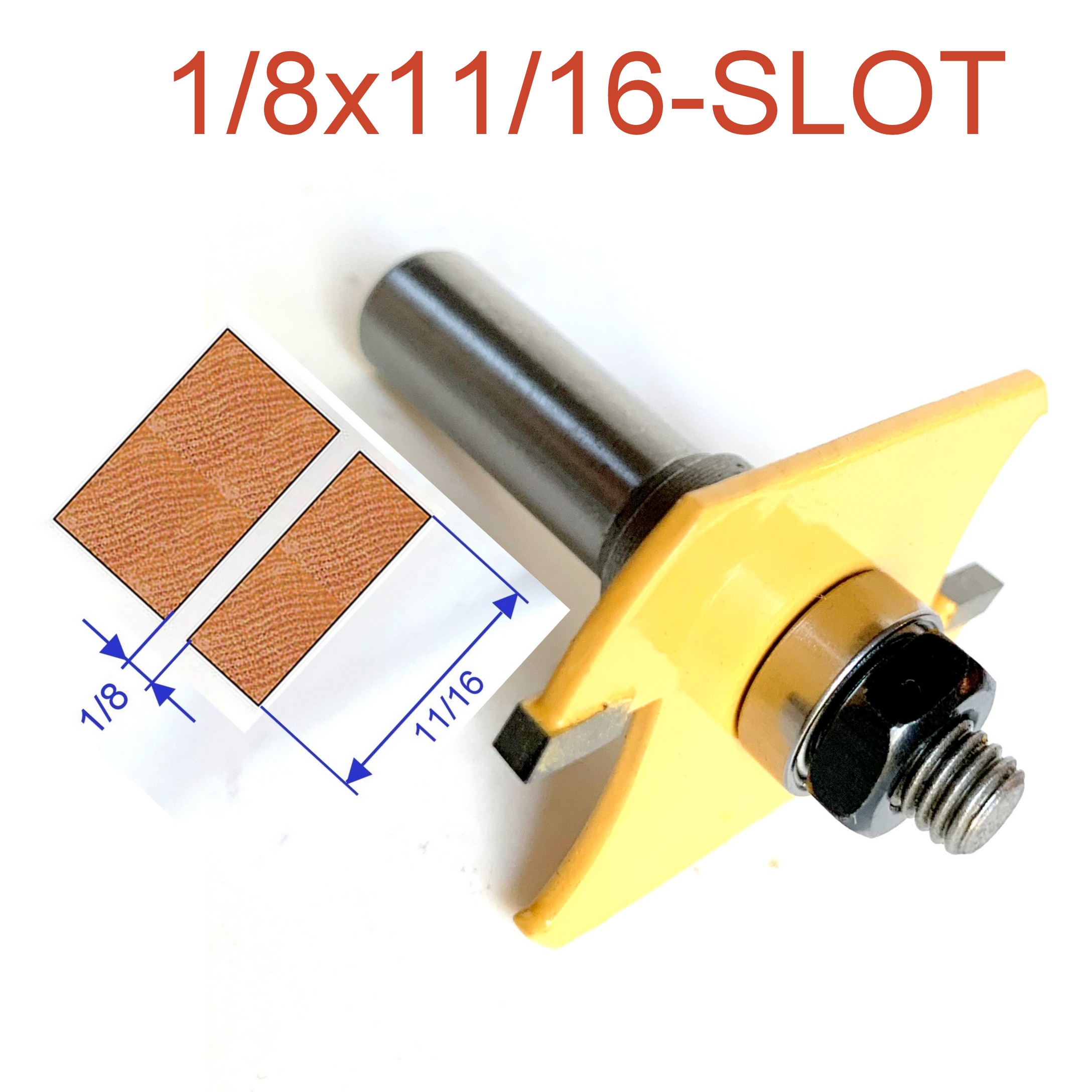 1 pc 1/2" SH 2" Dia. 1/8" Kerf 11/16" Deep Slot & Cut Off Router Bit